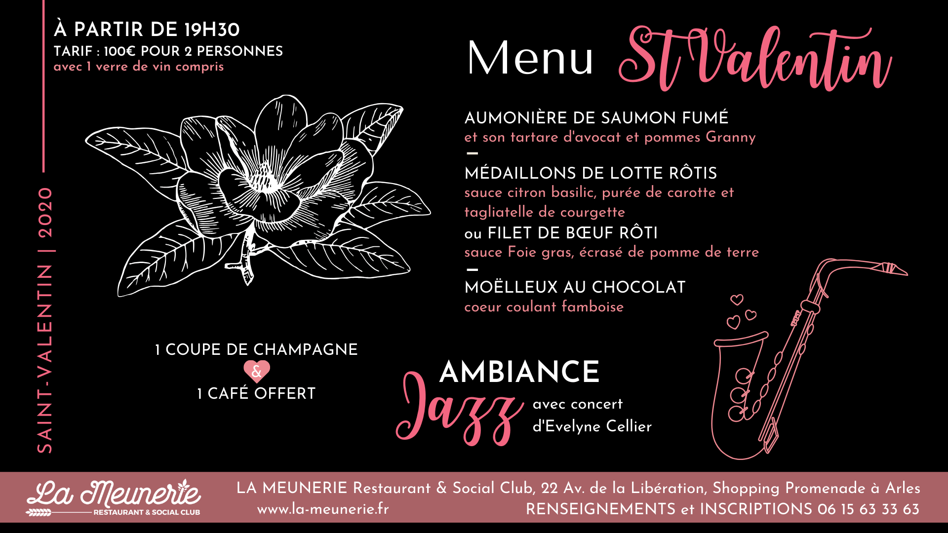 saint valentin 2020 arles restaurant La Meunerie