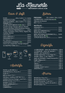 carte boissons la meunerie restaurant arles