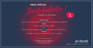 menu saint valentin restaurant arles la meunerie