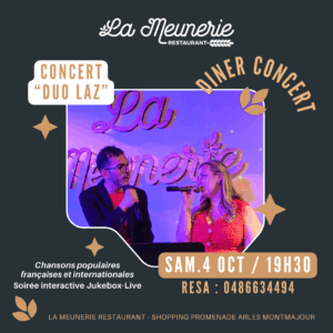 dîner concert restaurant arles la meunerie